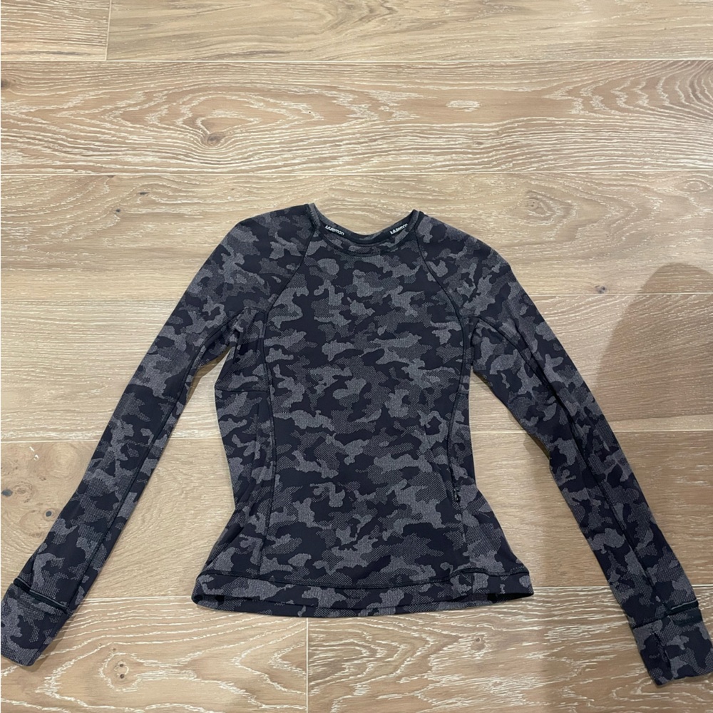 Black Camouflage Long Sleeve Shirt